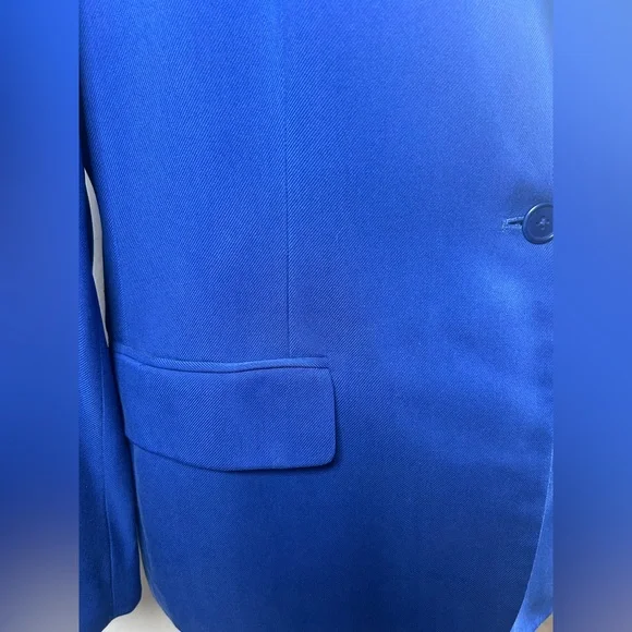 Lauren Ralph Lauren Women’s 100% Silk Single-Breasted Blazer–Size 14–Royal Blue - Picture 7 of 14